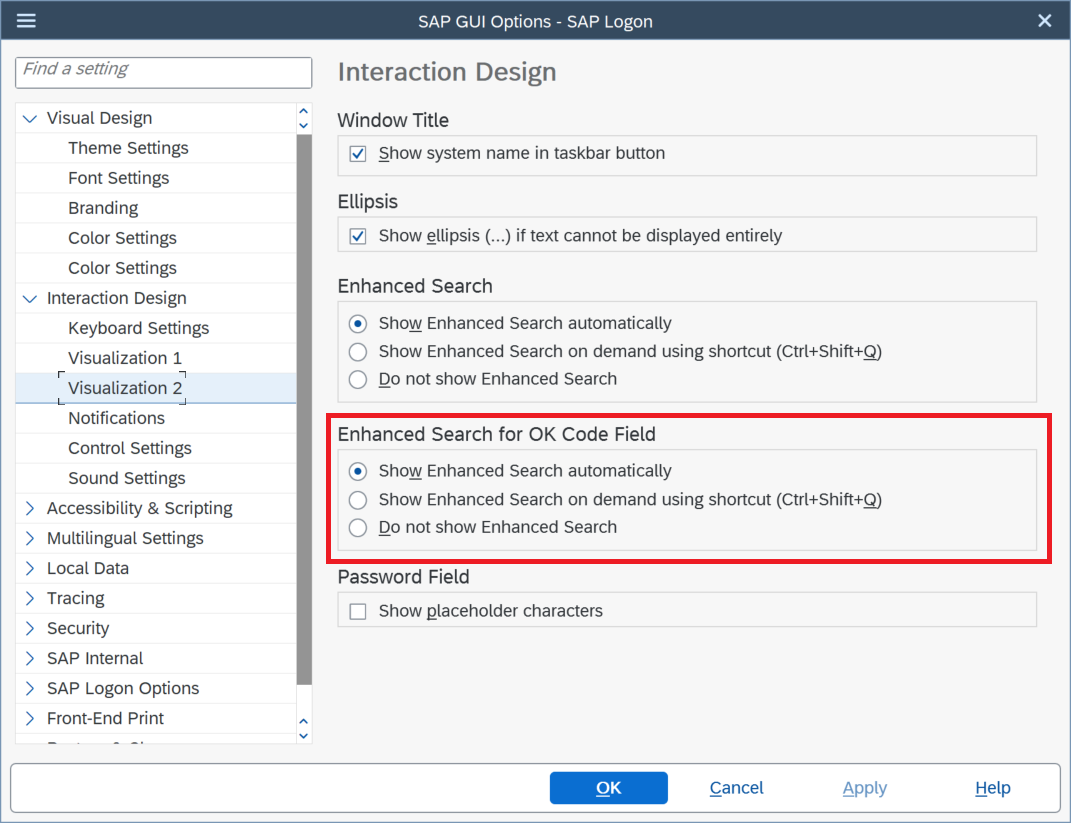 OK Code field in SAP GUI 8.0