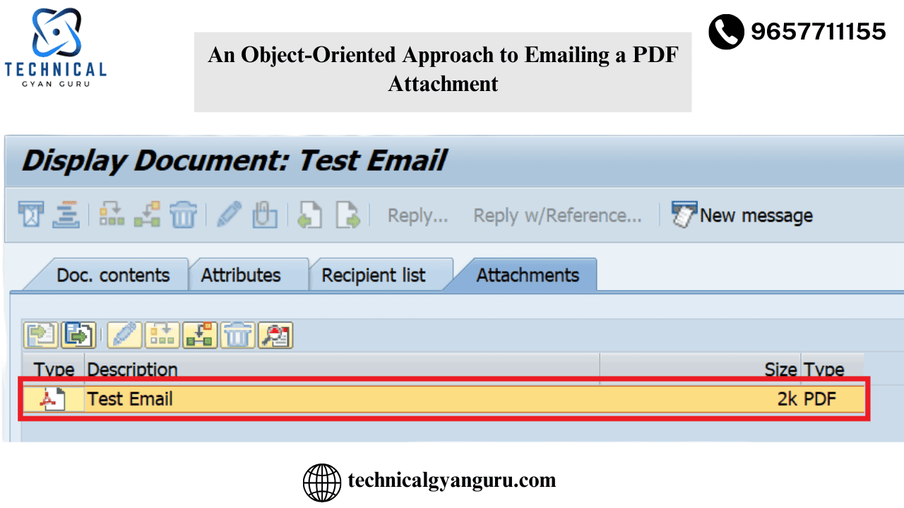 An Object-Oriented Approach to Emailing a PDF Attachment