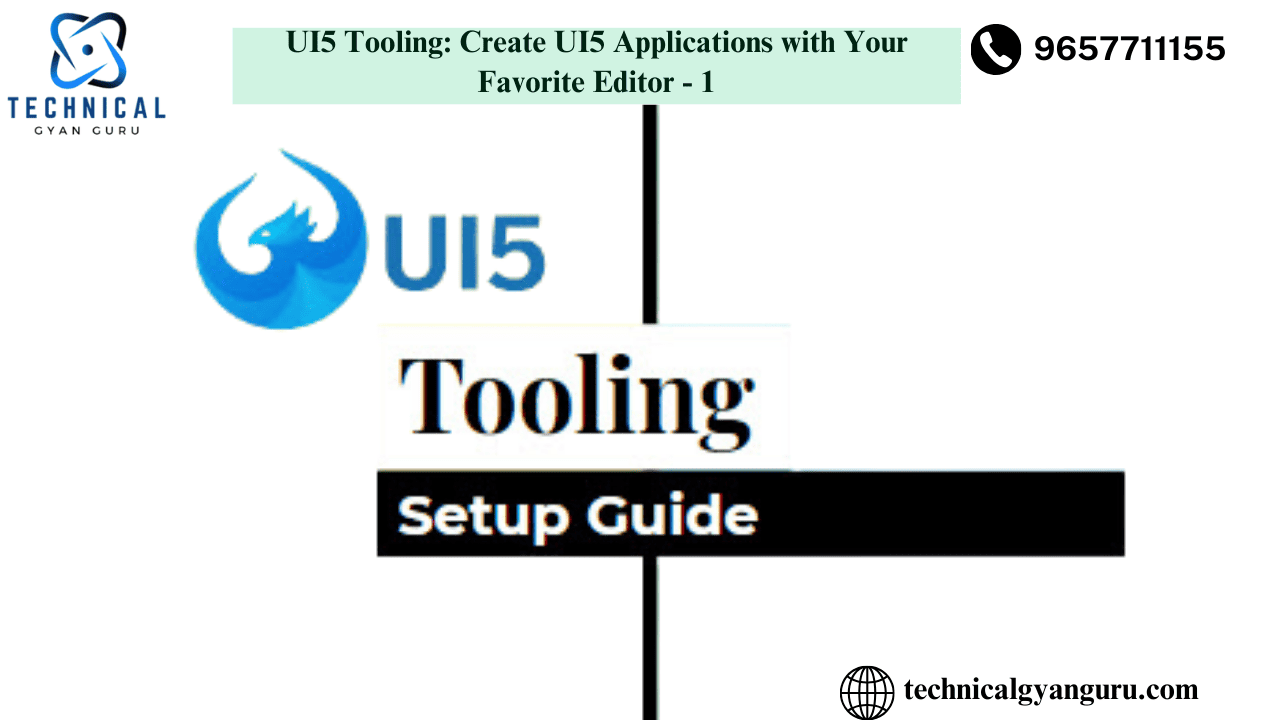 UI5 Tooling: Create UI5 Applications with Your Favorite Editor – 1