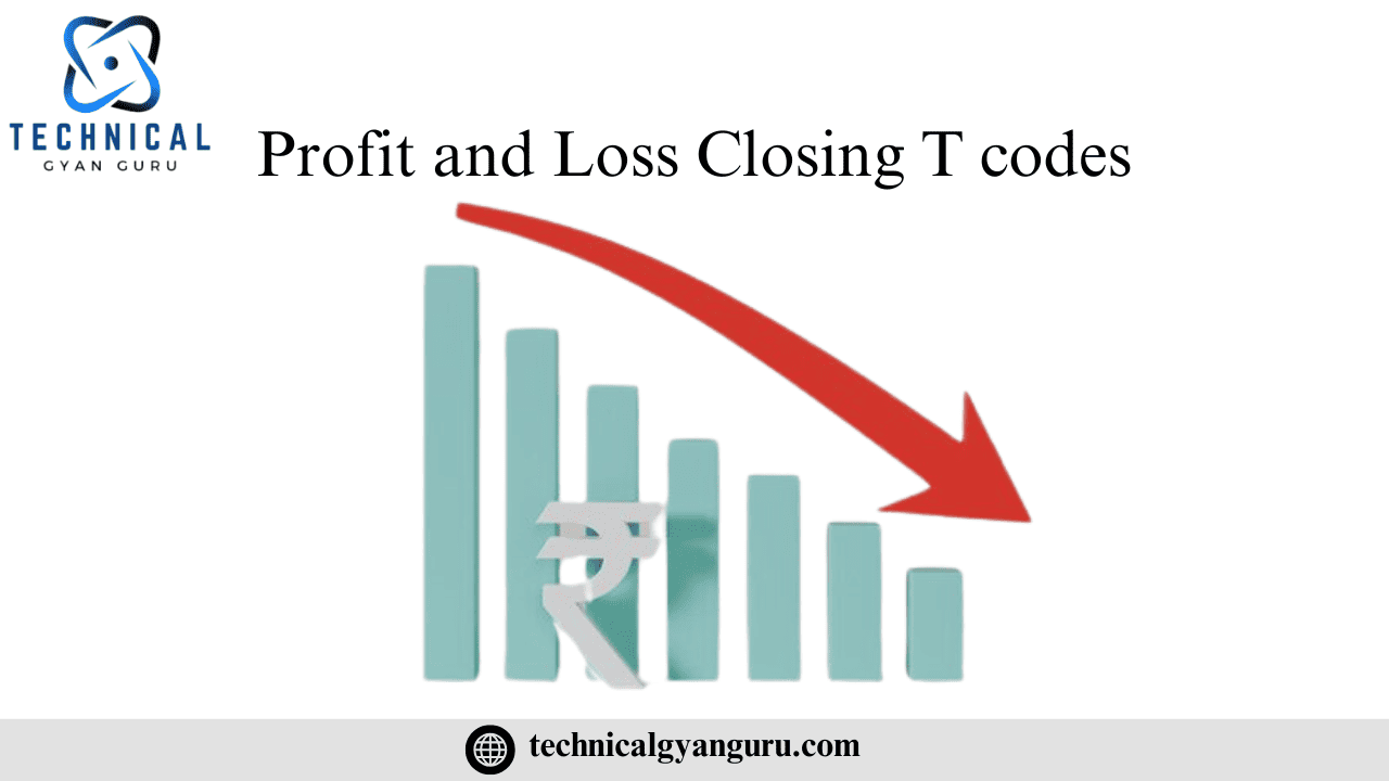 Profit and Loss Closing T codes