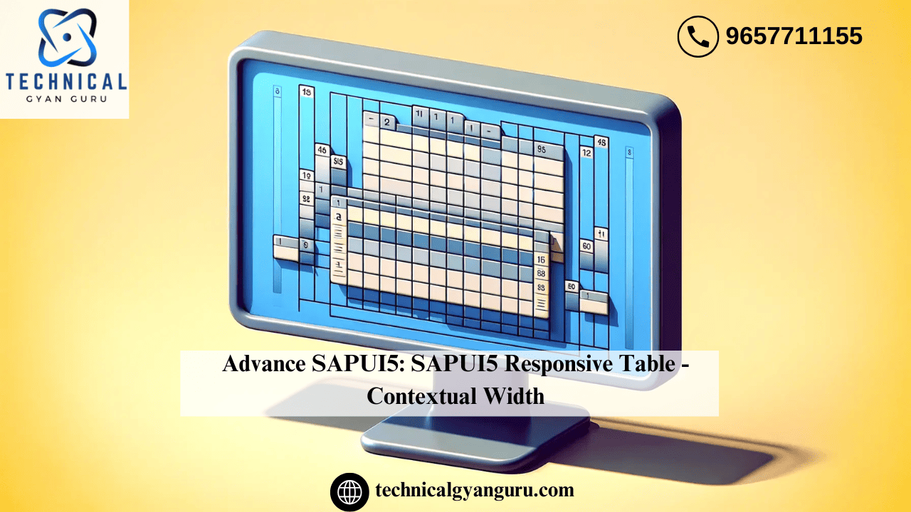 Part 28 of Advance SAPUI5: SAPUI5 Responsive Table – Contextual Width