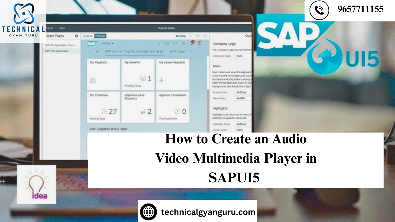 How to Create an Audio Video Multimedia Player in SAPUI5 (Advanced SAPUI5-23)