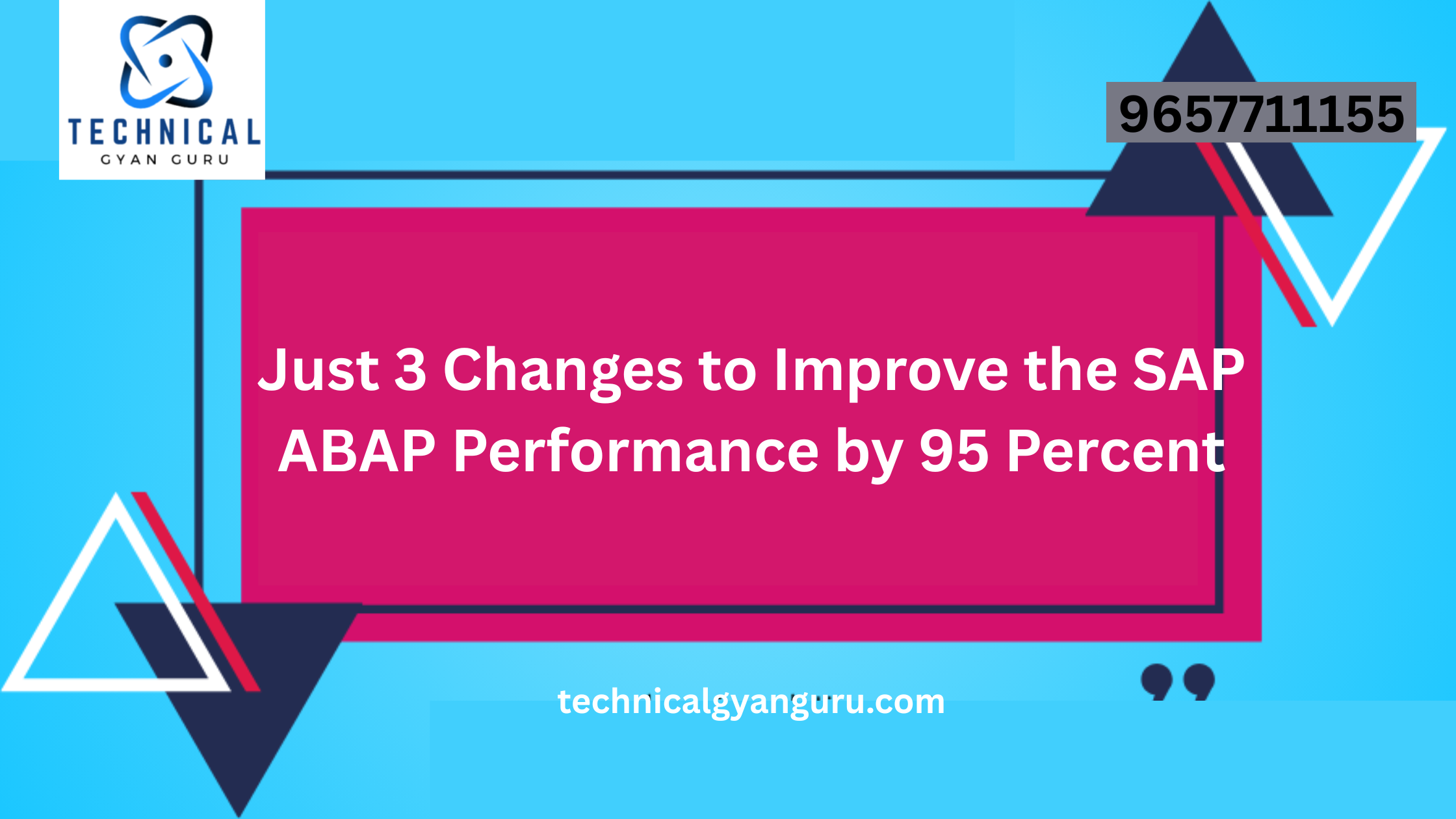 ust 3 Changes to Improve the SAP ABAP Performance by 95 Percent